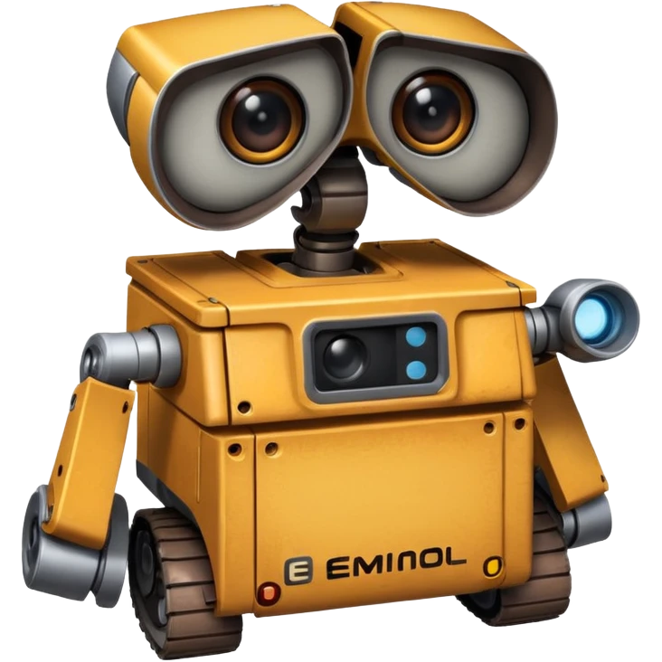 A moving emoji that is Wall-E emoji