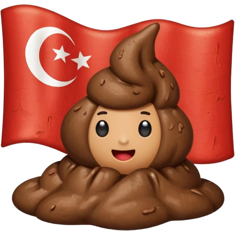 Indonesia flag but poop in mid emoji