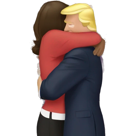 Trump hugging Kamala  emoji