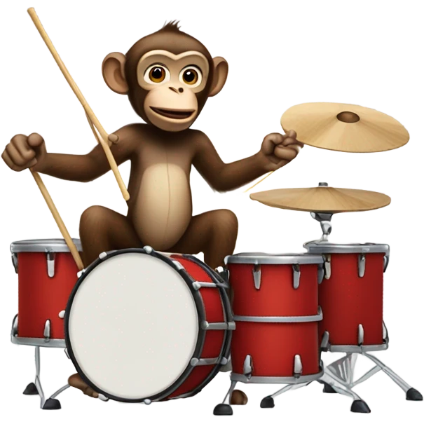 Monkey drummer emoji