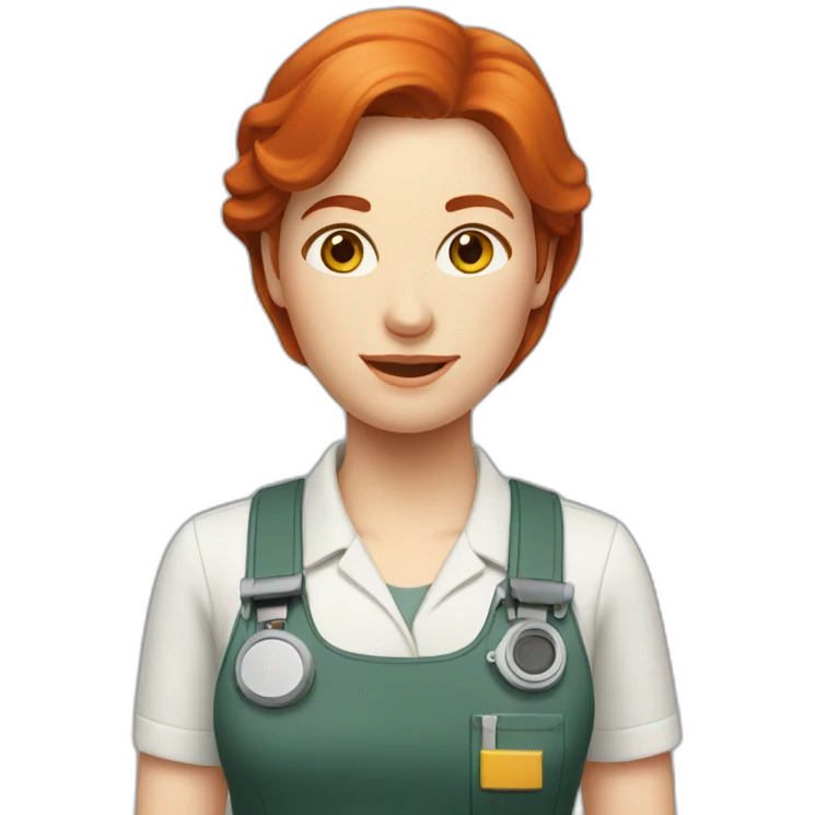 redhead woman technician emoji