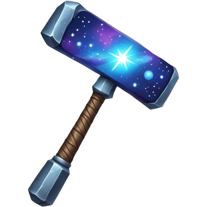 cosmic hammer, galaxy, star forging, eternal, godful emoji