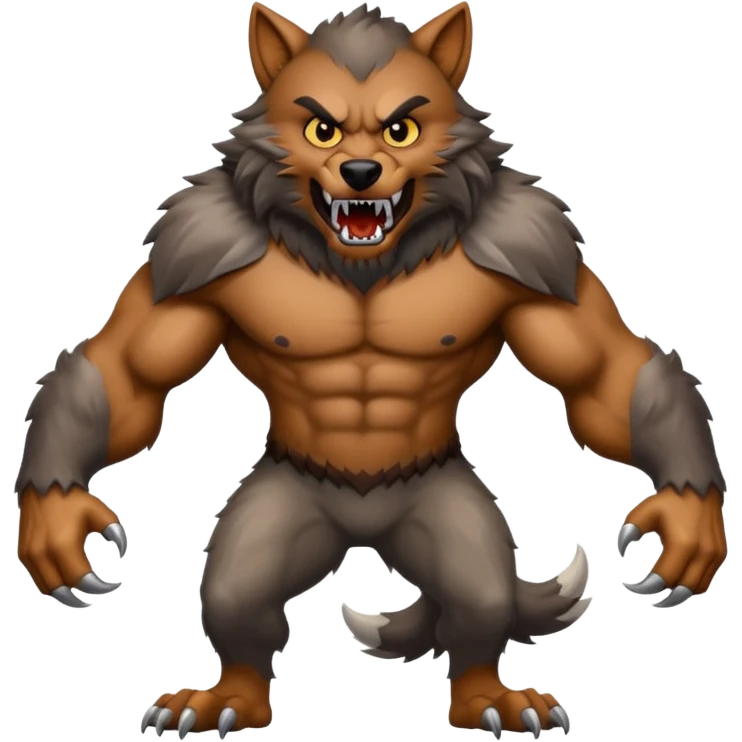 Create an emoji of Werewolf full bodied emoji