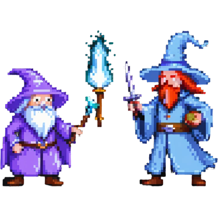 wizard and brain in a duel emoji