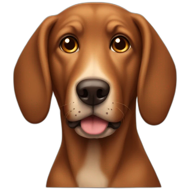 totally brown dog with floppy ears emoji