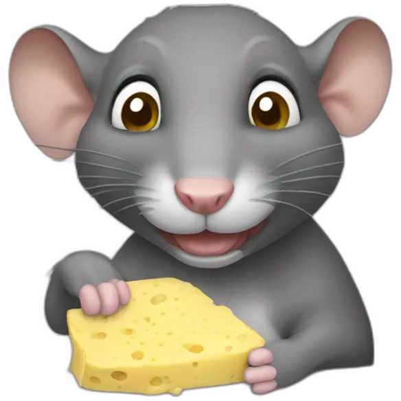 Rat qui mange emoji