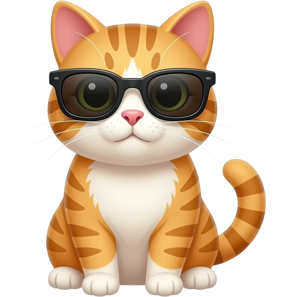 Cat wearing sunglasses emoji