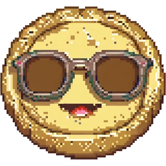 dough emoji with sunglasses emoji