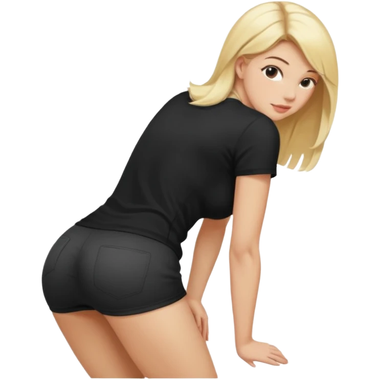 Blonde big butt bent over emoji