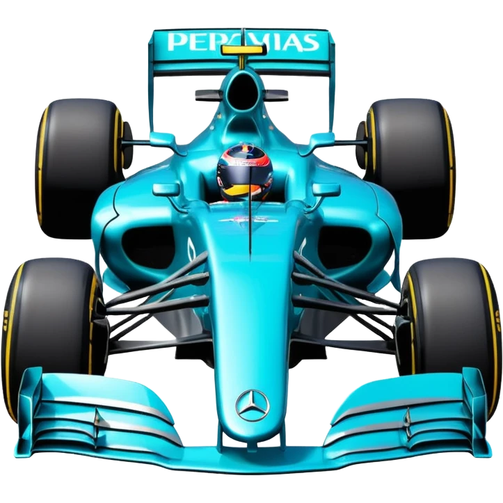 A blue mercedes-amg petronas f1 car emoji