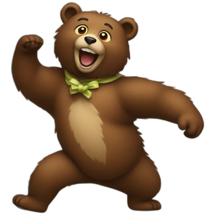 Dancing bear emoji