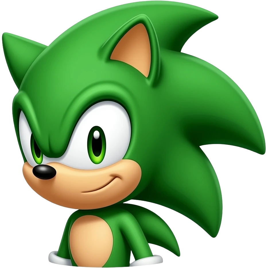 Green sonic emoji
