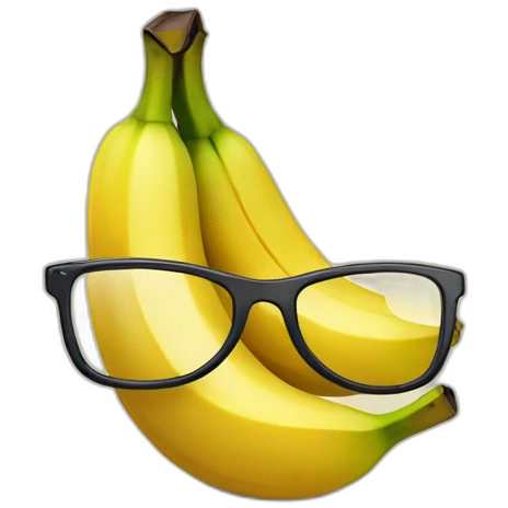 Banane avec des lunettes emoji