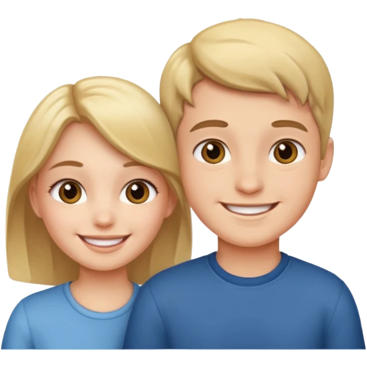 portrait of a girl and boy emoji