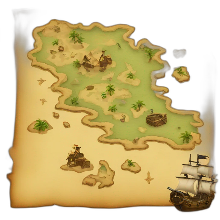 pirate map emoji
