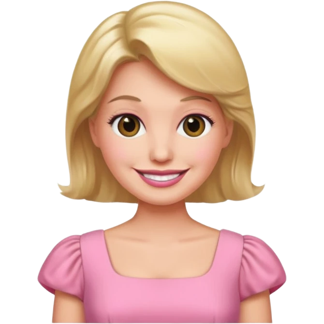 Donald trump with pink dress emoji