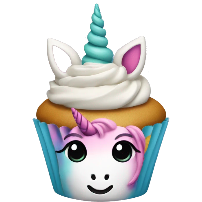 Unicorn cupcake  emoji
