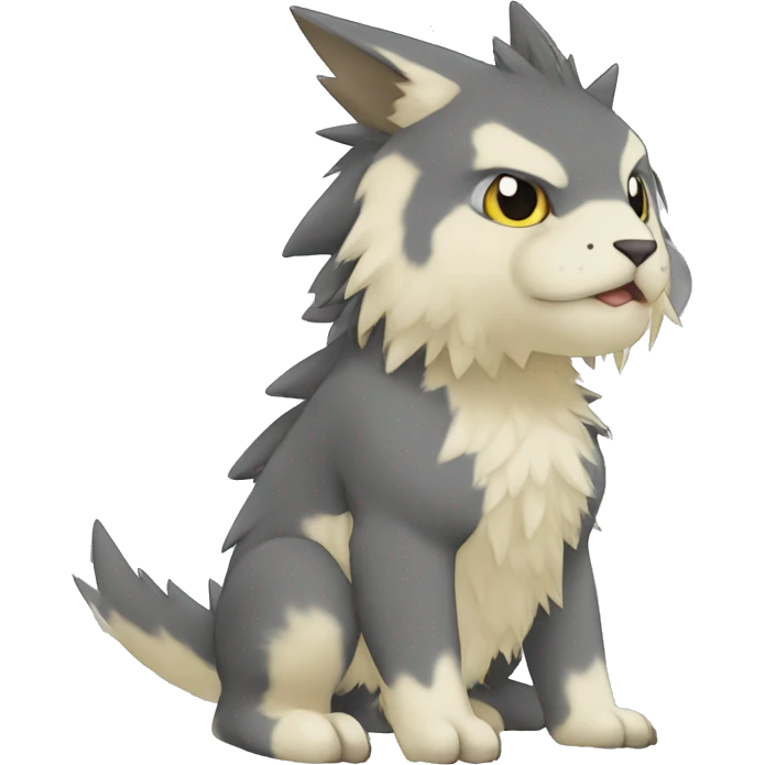 cute kawaii cool edgy Digimon-Fakemon-animal full body emoji