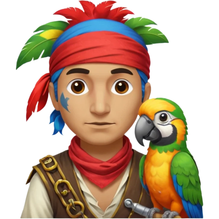 pirate and parrot emoji