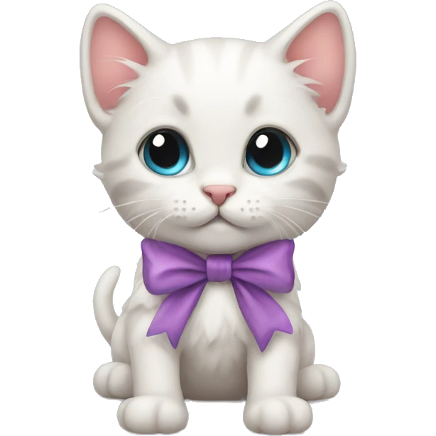 Kitten with a bow emoji