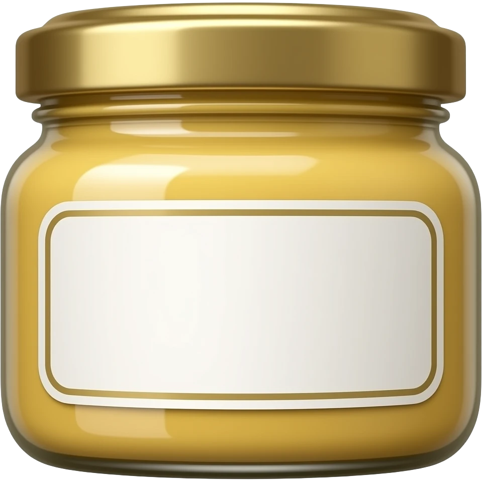 Dijon mustard jar without name emoji