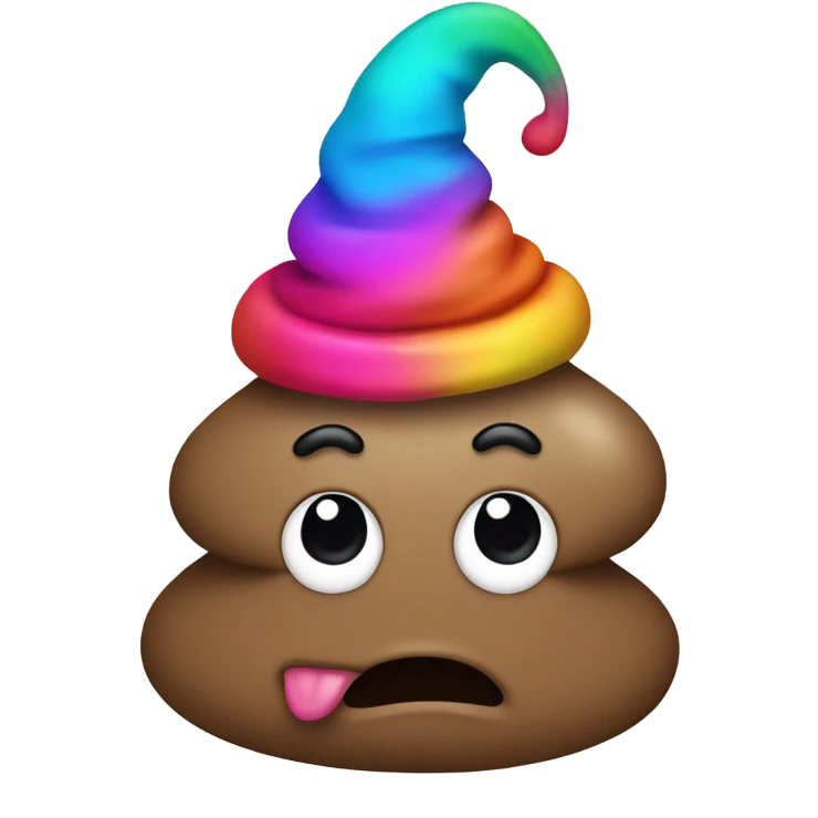 Poop wearing hat emoji