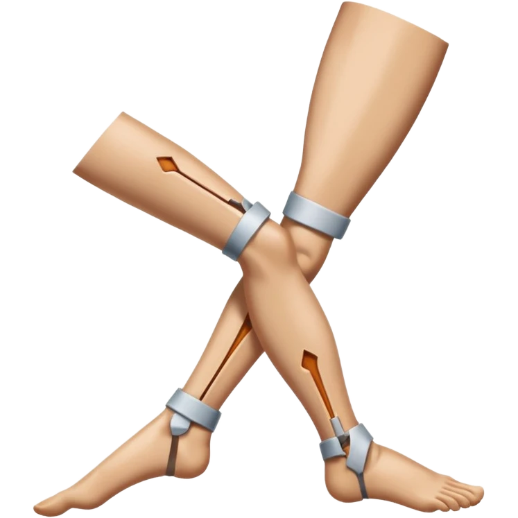 broken left leg emoji
