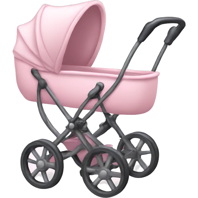 Light pink fancy baby stroller emoji