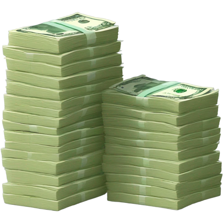 Money stacked emoji