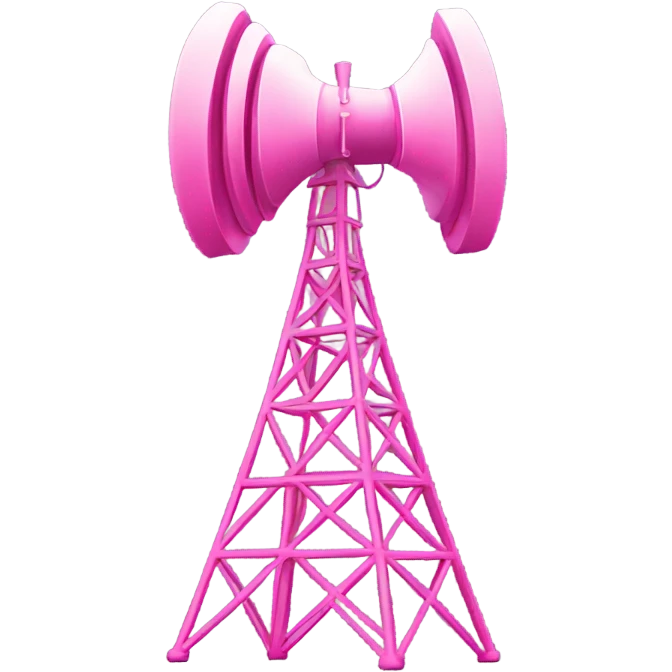 pink radio tower emoji