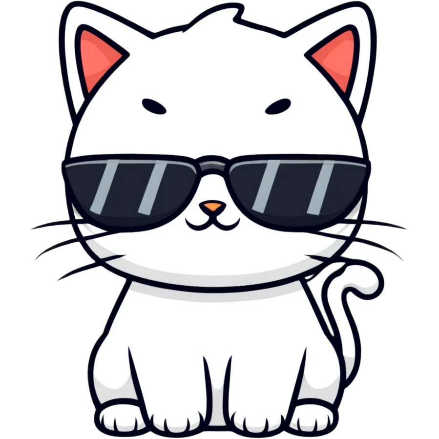 Cat with sunglasses emoji