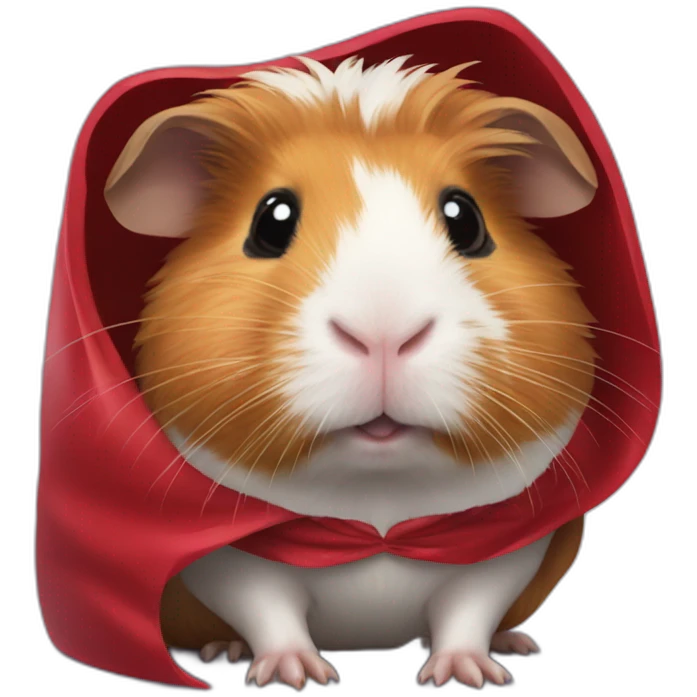 guinea pig with superhero cape emoji