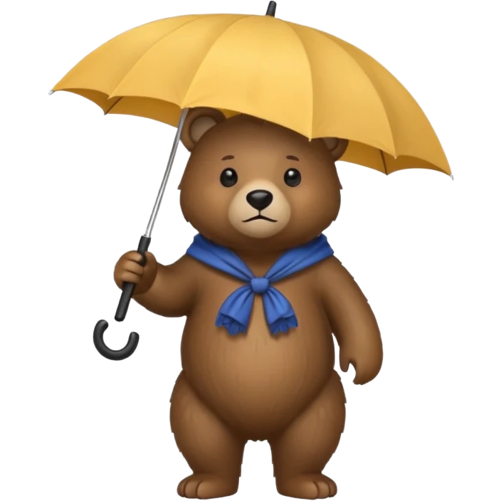 Bear with umbrella emoji
