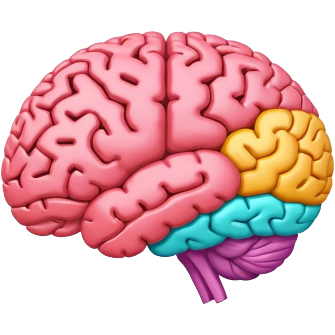 simple emoji of a human brain with vibrant flames around it, using bright colors minimal details and a clear compact design for emoji use emoji