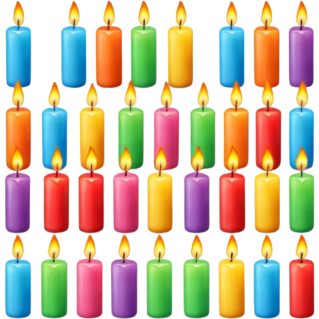 25 number candles emoji
