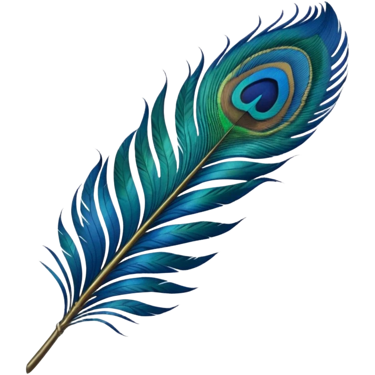 Single Peacock feather emoji