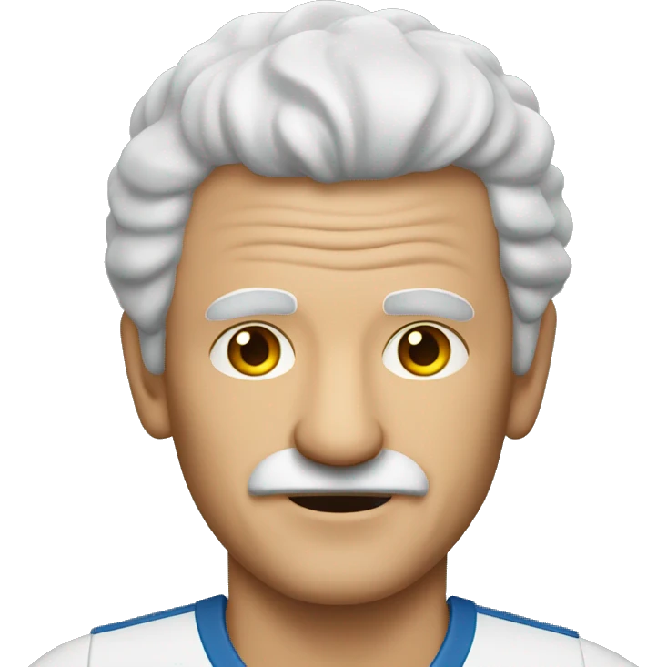 65 year old man playing tennis balding white no mustache  emoji