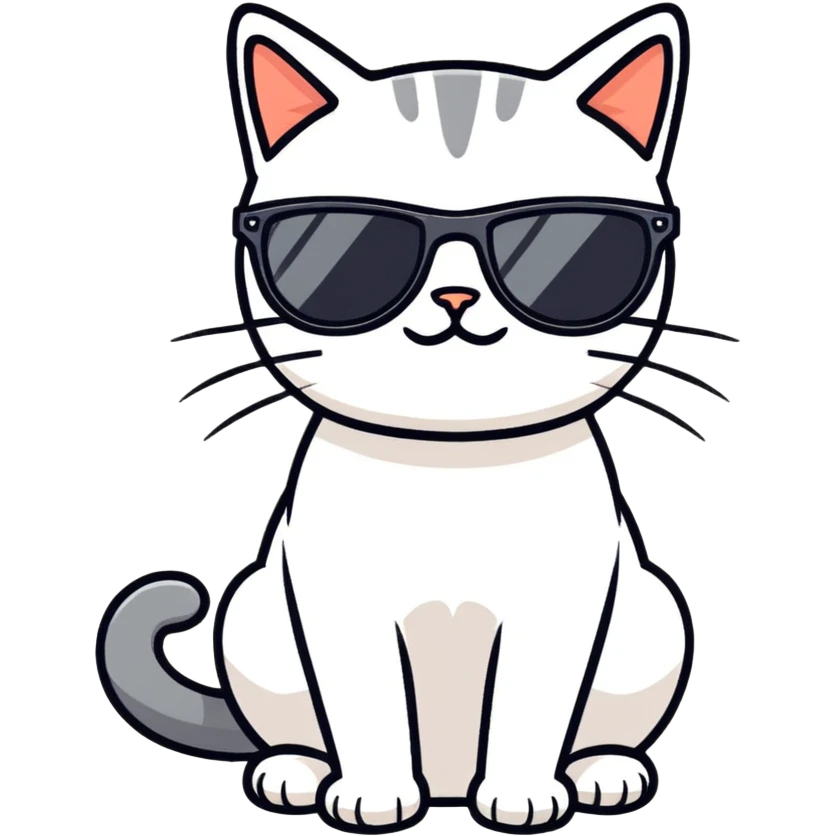 Cat with sunglasses emoji