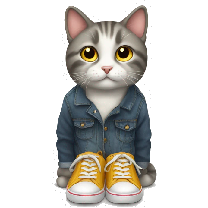 cat wearing cute shoes emoji