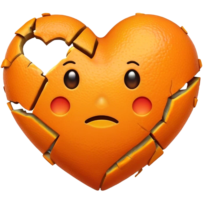broken orange heart emoji