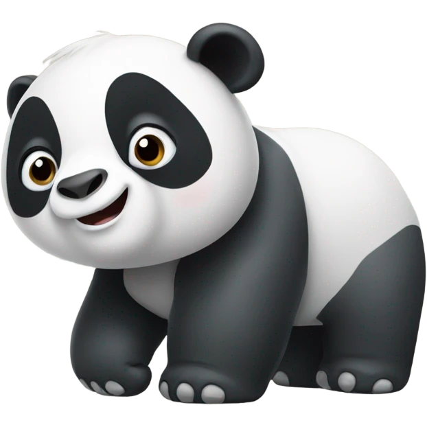 Giant panda with an elephant trunk emoji