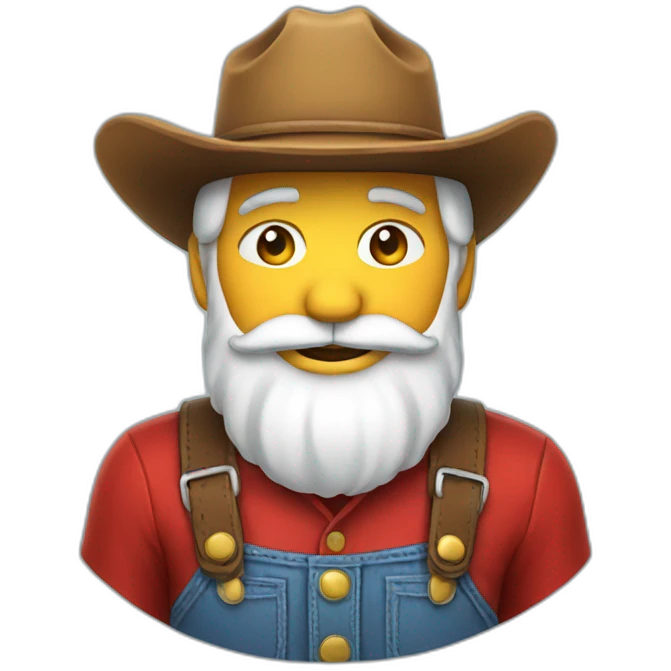 Santa with a cowboy hat emoji