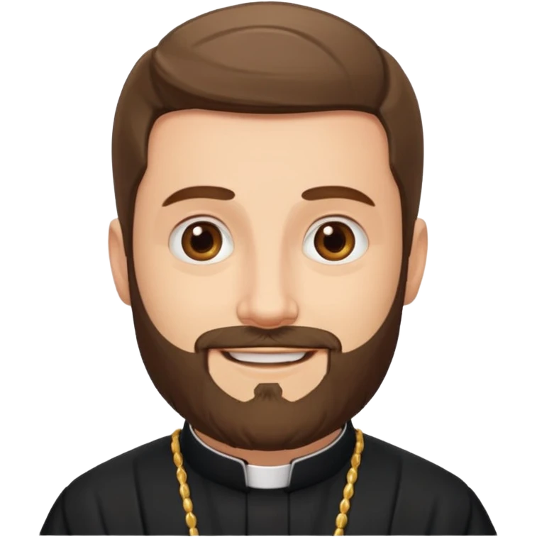 нарисуй доброго священника с бородой  emoji