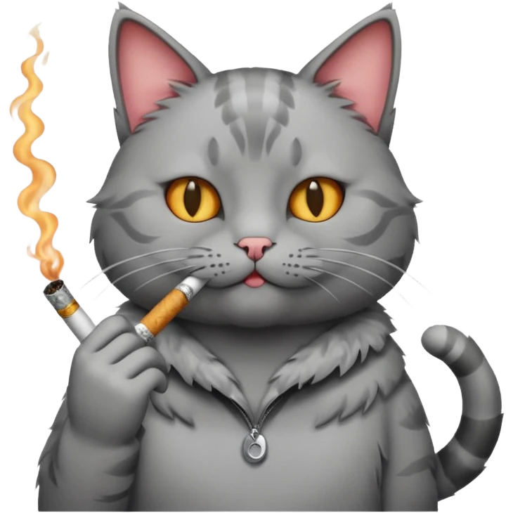 A cat smoking a cigarette  emoji
