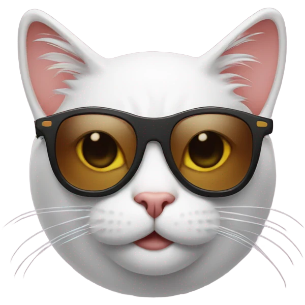 Cat with sunglasses Christmas present  emoji