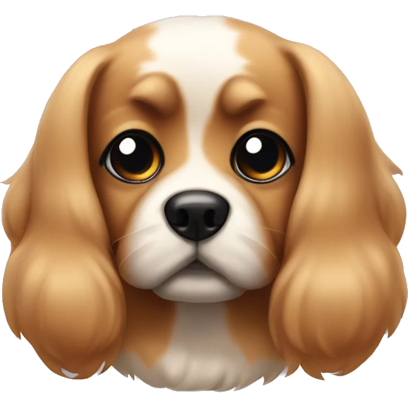 Super cute dog with big black beady eyes emoji