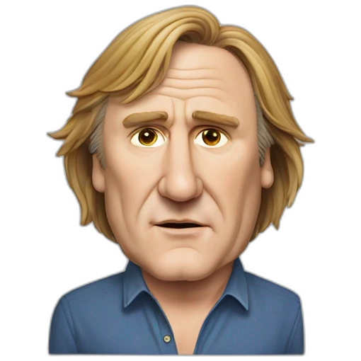 Gerard Depardieu raises his square emoji
