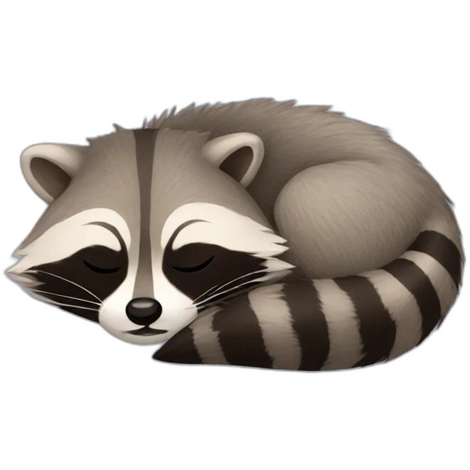 Raccoon sleeping emoji