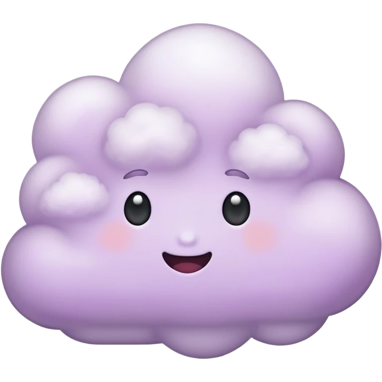 Pale purple cloud emoji