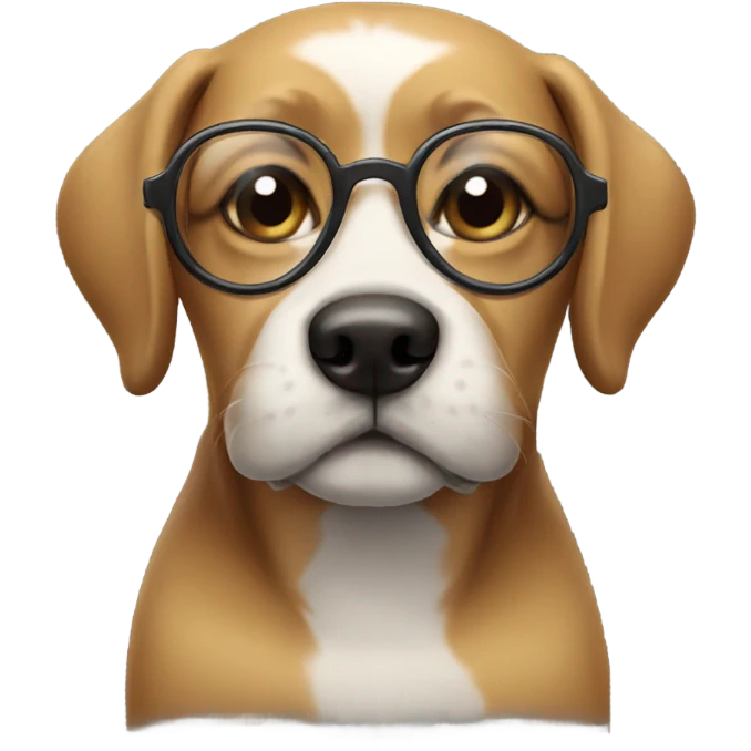 Dog with glasses  emoji